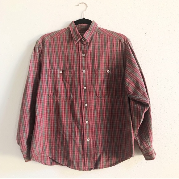 Calvin Klein Tops - Vintage Pink/Blue/Green Plaid Calvin Klein 🌺